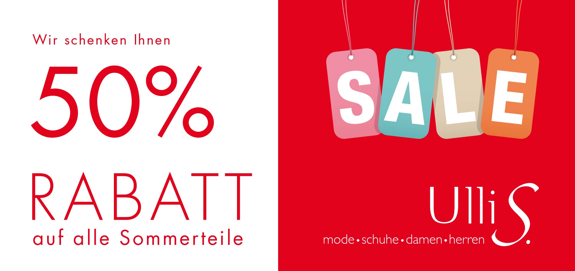 Sommer-Sale | 50% Rabatt | ab 11. Juli